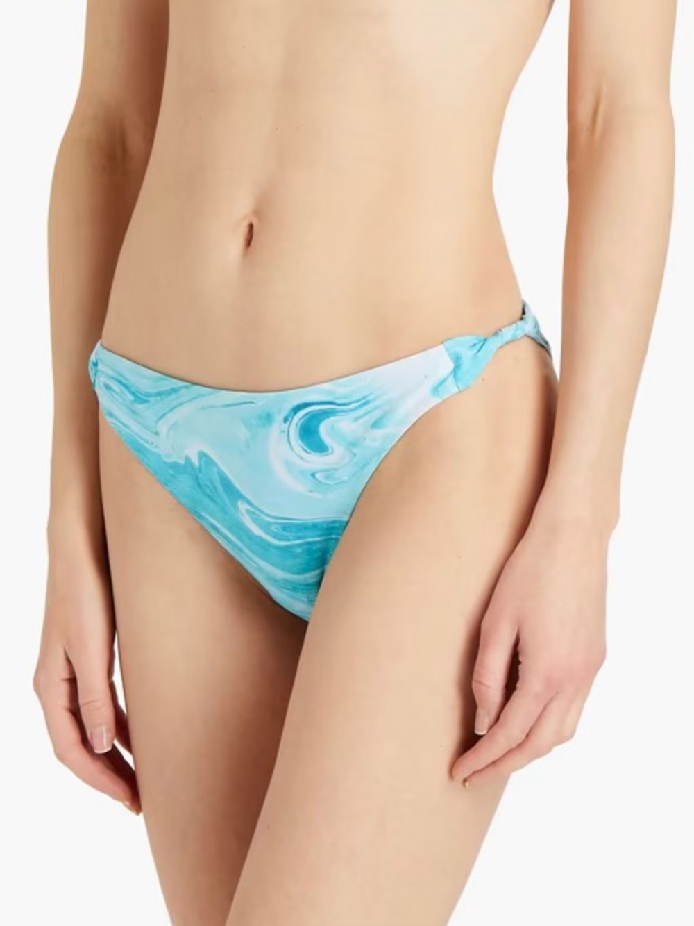 NWT Ganni ‘Twisted Printed Low-Rise Bikini Briefs’ in “Bachelor Blue” Size 8/10